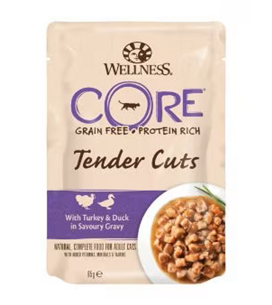Wellness Core Tender Cuts Turk/Duck Cat 85g 1X24